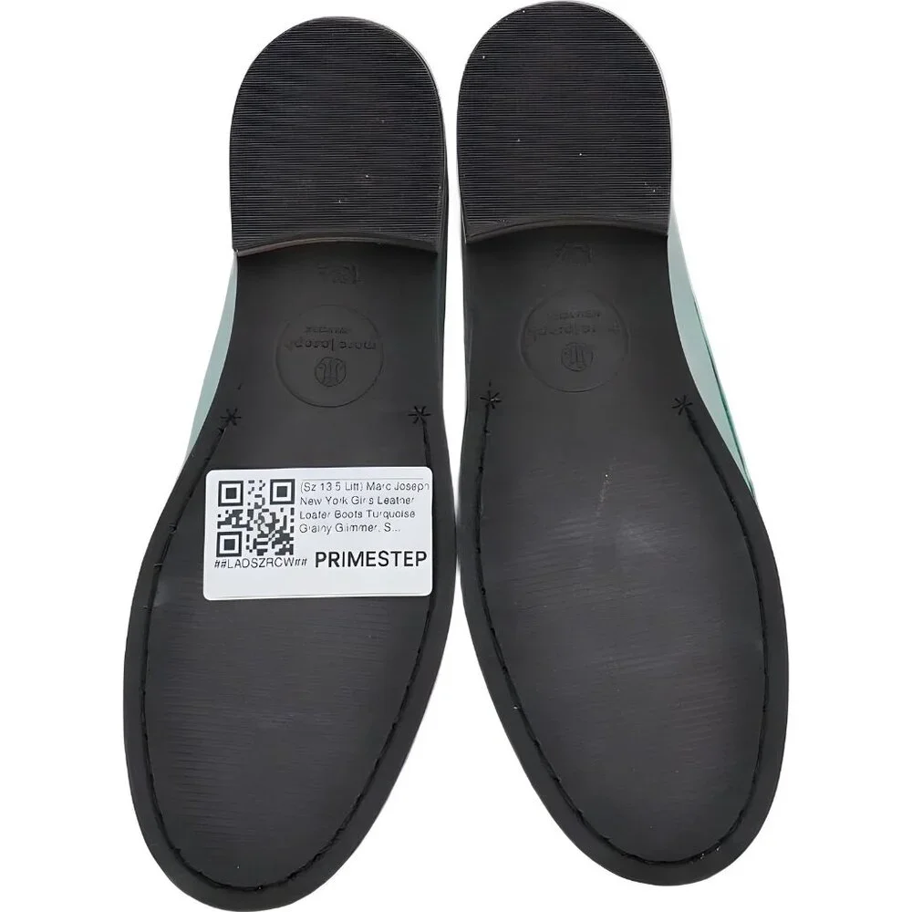 Marc Joseph NY Leather Penny Loafers Turquoise - Girls US 13.5